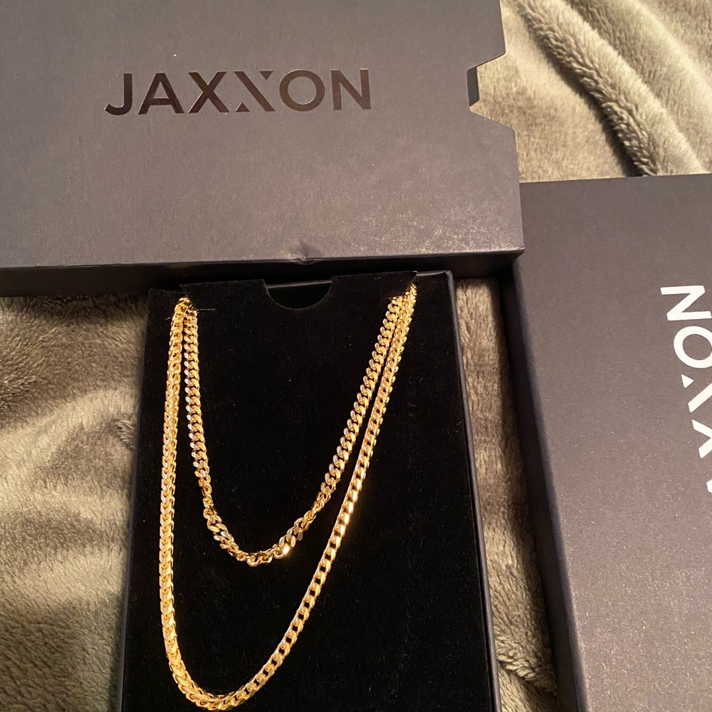 Jaxxon 14k plated with silver Cuban and Franco